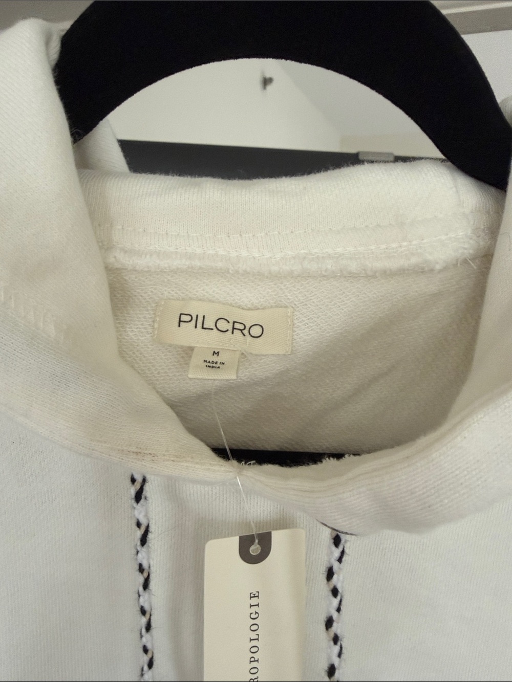 Pilcro Cropped White Hoodie with some fall flare. It’s perfect NWT - Picture 2 of 6